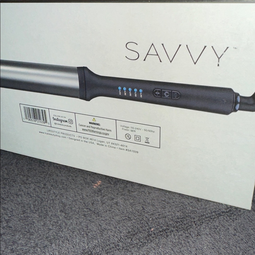 Savvy Oval Wave Wand in Black and Silver - Picture 5 of 5